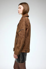 Ada - Brown Leather Jacket
