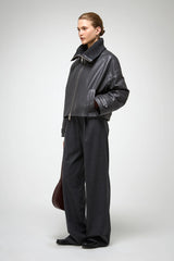 VSP - Olga - Anthracite Leather Jacket