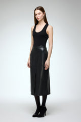 VSP - Ticia - Black Leather Skirt