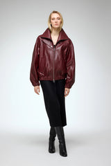 VSP - May - Bordeaux Leather Jacket