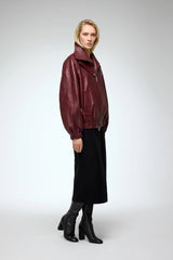 VSP - May - Bordeaux Leather Jacket