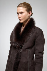 VSP - Kristell - Toscana Brown Shearling Coat