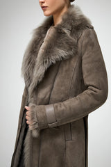 VSP - Lyza - Toscana Stone Shearling Coat
