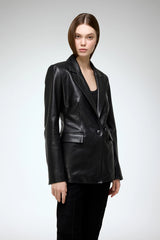 VSP - Oceane - Black Leather Coat