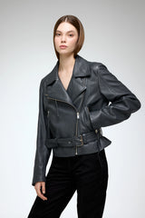 VSP - Amelia - Anthracite Leather Jacket