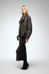 VSP - Marielle -Brown Anthracite Leather Jacket