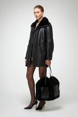 VSP - Prescillia - Black Shearling Coat