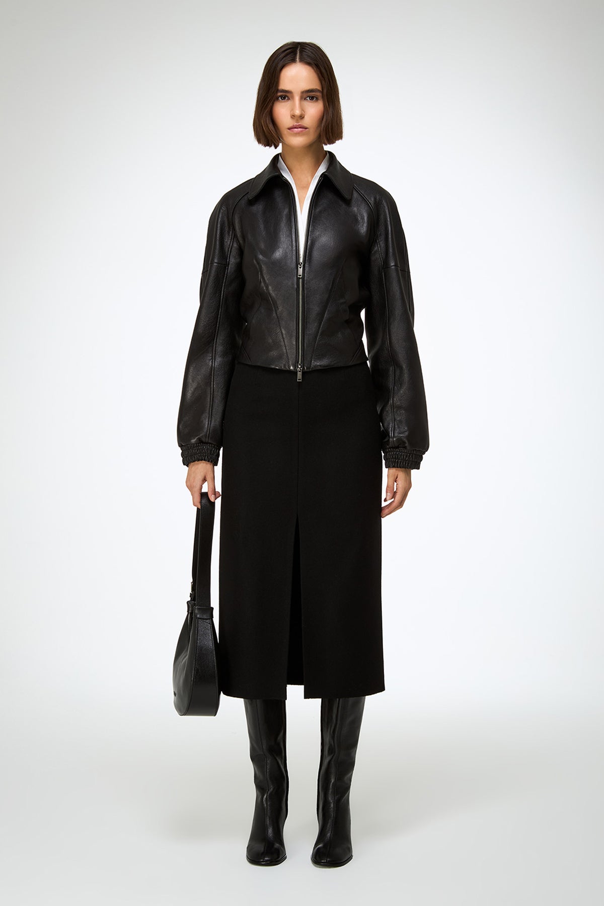 V S P - Silvia - Black Leather Jacket