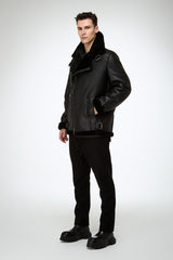 Rico - Black Shearling Coat