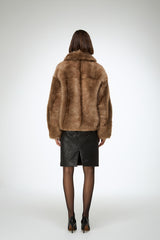 Bea - Sand Shearling Jacket