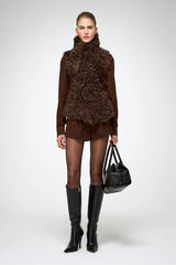 VSP - Solene - Tobacco Shearling Vest