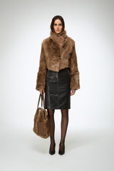 Ashley - Sand Shearling Jacket