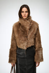 Ashley - Sand Shearling Jacket
