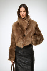 Ashley - Sand Shearling Jacket