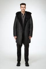 Teo - Anthracite Shearling Coat