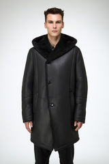 Teo - Anthracite Shearling Coat