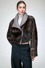 Ashley - Grey Shearling Jacket