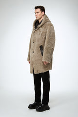 Fabio - Stone Shearling Coat