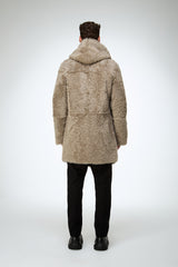 Fabio - Stone Shearling Coat