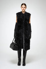VSP - Mirella - Anthracite Shearling Vest