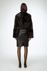 Ashley - Brown Shearling Jacket