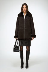 VSP - Dina - Dark Brown Shearling Coat