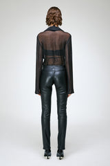 Cora - Black Leather Pants