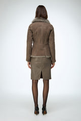 VSP - Adila - Stone Shearling Jacket