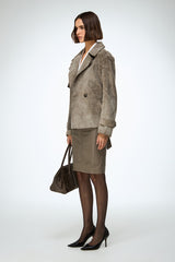 Elda - Grey Leather Jacket