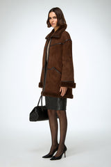 VSP - Dina - Tobacco Shearling Coat