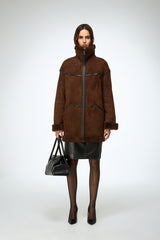 Dina - Tobacco Shearling Coat