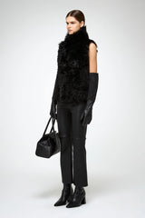 VSP - Solene - Black Shearling Vest