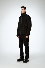 Bastien - Black Suede Shearling Jacket