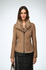 Vittoria - Sand Shearling Jacket