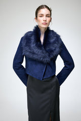 Yva - Blue Shearling Jacket