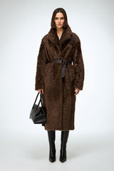 Gabrielle - Brown Shearling Coat