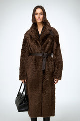 Gabrielle - Brown Shearling Coat