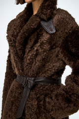 Gabrielle - Brown Shearling Coat
