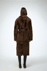 Gabrielle - Brown Shearling Coat