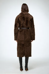 Gabrielle - Brown Shearling Coat