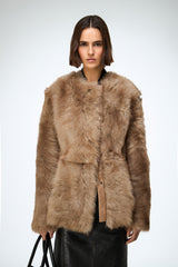 Florence - Sand Shearling Coat