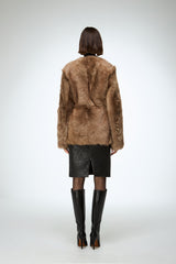 Florence - Sand Shearling Coat