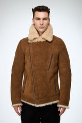 Tristan - Camel Shearling Jacket