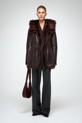 VSP - Mallory - Cherry Shearling Coat