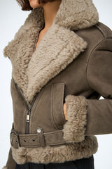 Tierra - Anthracite Shearling Jacket