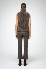 VSP - Solene - Stone Shearling Vest