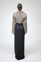 Ella - Grey Shearling Jacket