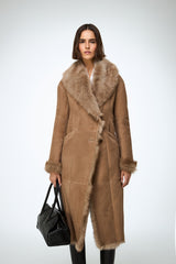 Rosanna - Sand Shearling Coat