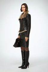 Josette- Desert Beige Shearling Jacket