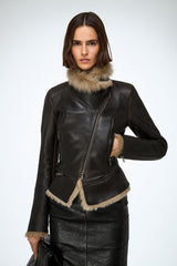 Josette- Desert Beige Shearling Jacket